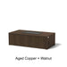 Architectural Finish: Aged Copper + Walnut