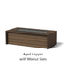 Architectural Finish: Aged Copper + Walnut