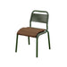 Desert Red Cushion with Dark Green Chair Frame