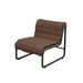 Desert Red Cushion with Dark Green Chair Frame