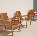 Boxhill's Amaze Stackable Lounge Teak Chair lifestyle image without cushion