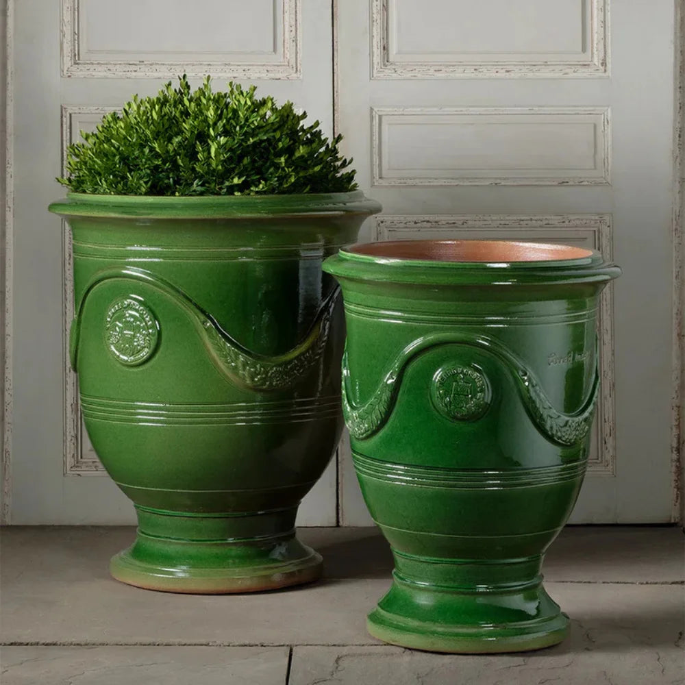 green pot planter Anduze Outdoor Planter Green