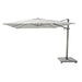 Aluminum Linen Finish + Natural Fabric + Silk Grey Granite Base