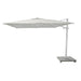 Aluminum White Finish + Natural Fabric + Silk Grey Granite Base