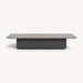 Aluminum Asteroid + Dark Grey Travertine Top