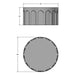 Atlas Outdoor Concrete Round Coffee Table dimensions