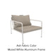 Ash Fabric + Muted White Aluminum Frame