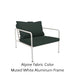 Alpine Fabric + Muted White Aluminum Frame