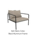 Ash Fabric + Black Aluminum Frame