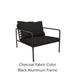 Charcoal Fabric + Black Aluminum Frame