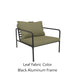 Leaf Fabric + Black Aluminum Frame