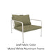 Leaf Fabric + Muted White Aluminum Frame