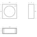 Avva Outdoor Concrete Console Side Table dimensions