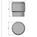 Barrel Outdoor Concrete Round Stool-End Table dimensions
