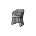 Boxhill's Basket Outdoor Dining Chair Graphite with Taupe Cushion