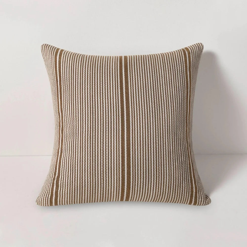 Bateau Teak Outdoor Square Throw Pillow