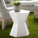 Boxhill's Bento Ivory Concrete Outdoor Accent Table lifestyle image