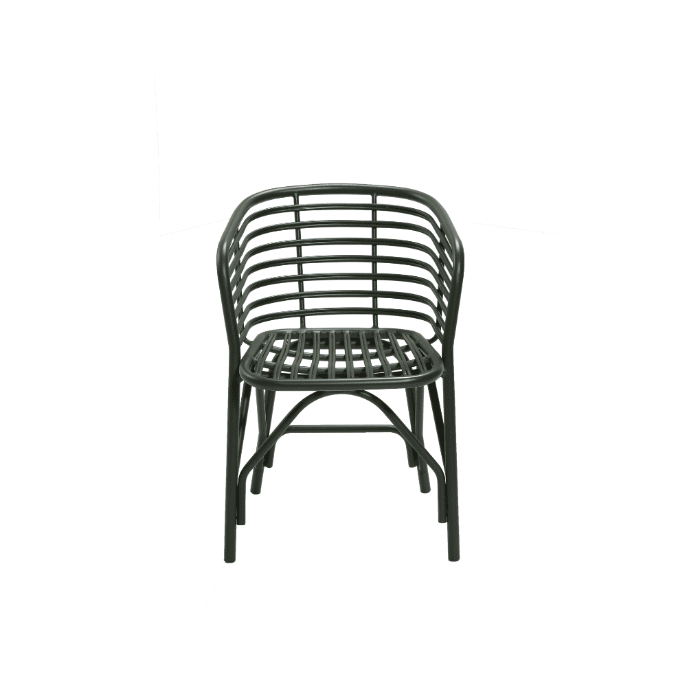 Boxhill's Blend Armchair Outdoor Dark Green front view in white background
