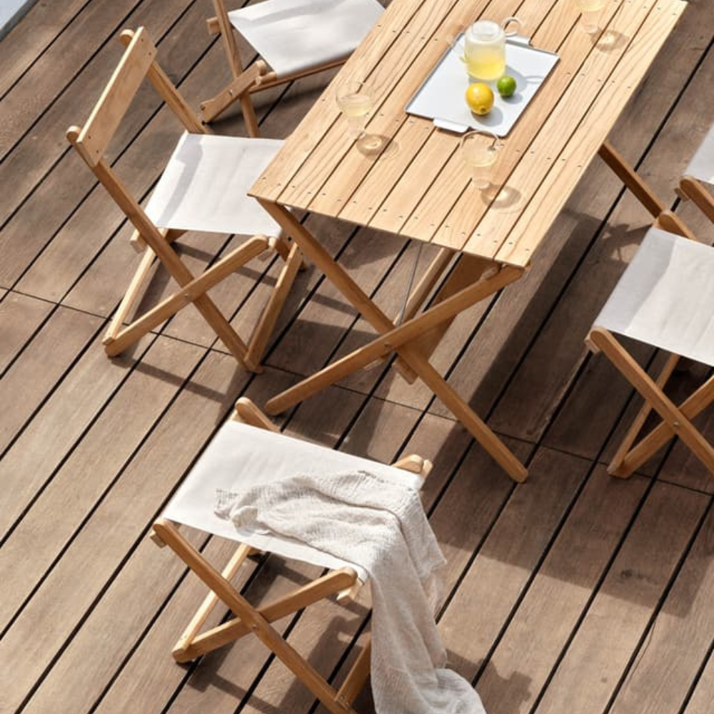 BM Outdoor Foldable Teak Picnic Table