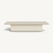 Aluminum Bone + Natural Travertine Top