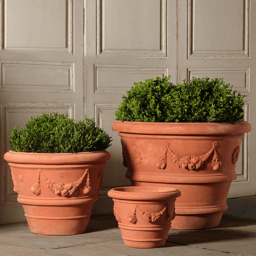 handmade terracotta plant pots Boxhill Italian Terracotta Garland Vase – Handcrafted Clay — Boxhill & Co., LLC