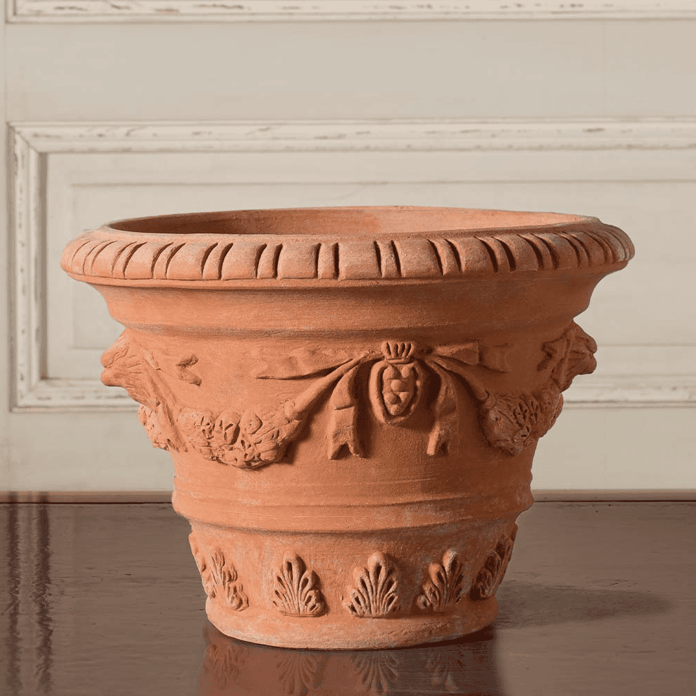 lion plant pot Italian Terracotta Lion's Head Pot