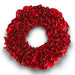 Decorative bright red lacquer wreath with glossy finish