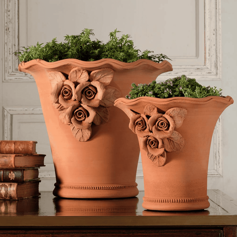 italian ceramic pots for plants Italian Terracotta Rose Pot