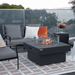 Boxhill's Branford Outdoor Concrete Fire Table Black Lifestyle