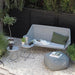 Boxhills' Breeze 2-Seater Outdoor Garden Sofa White Grey lifestyle image in the garden