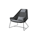 Boxhill's Breeze Highback Outdoor Chair Black with Grey Cushion