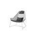Boxhill's Breeze Highback Outdoor Chair White Grey with Black Cushion