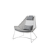 Boxhill's Breeze Highback Outdoor Chair White Grey with Grey Cushion