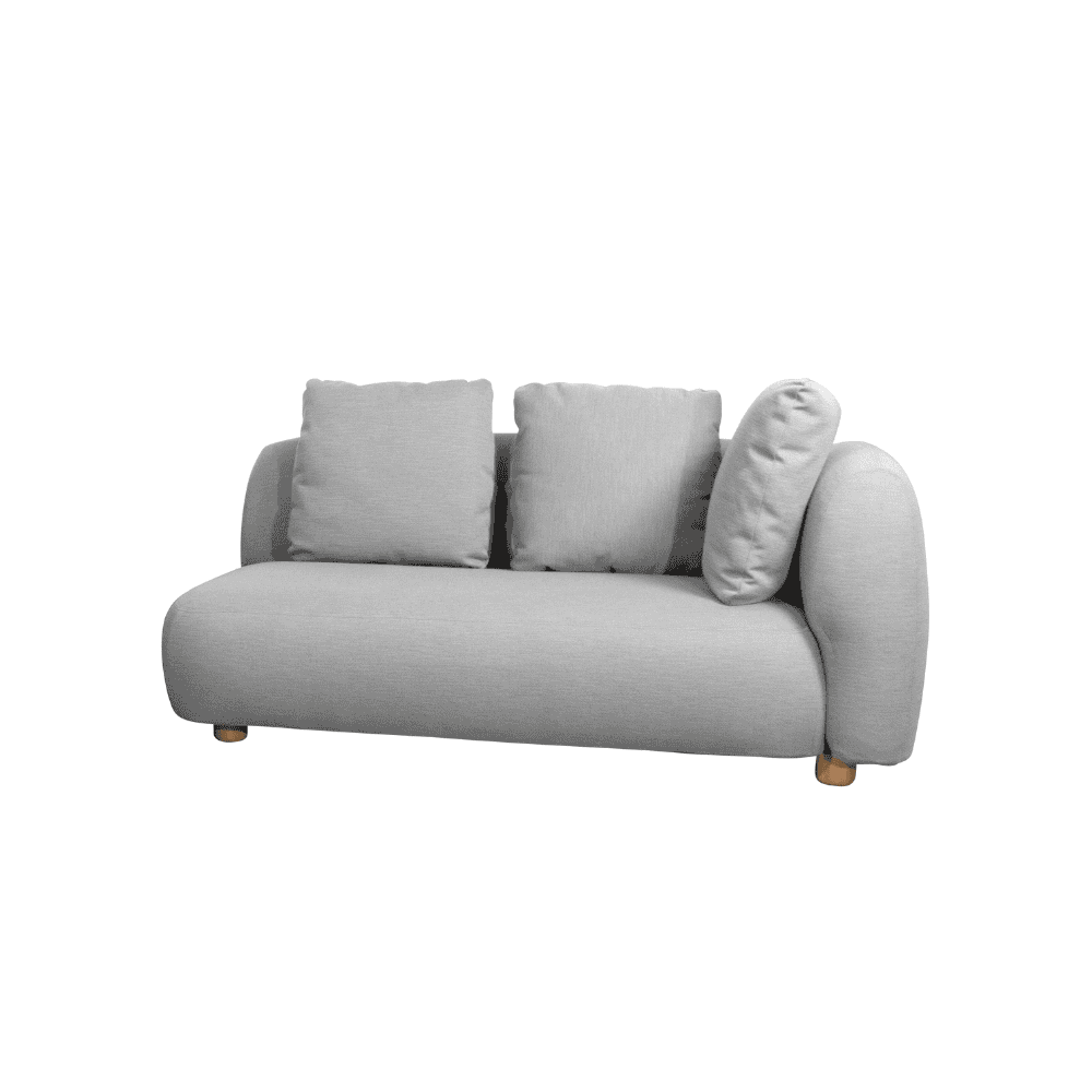 Boxhill's Capture 2-Seater Outdoor Sofa Left Module grey in white background