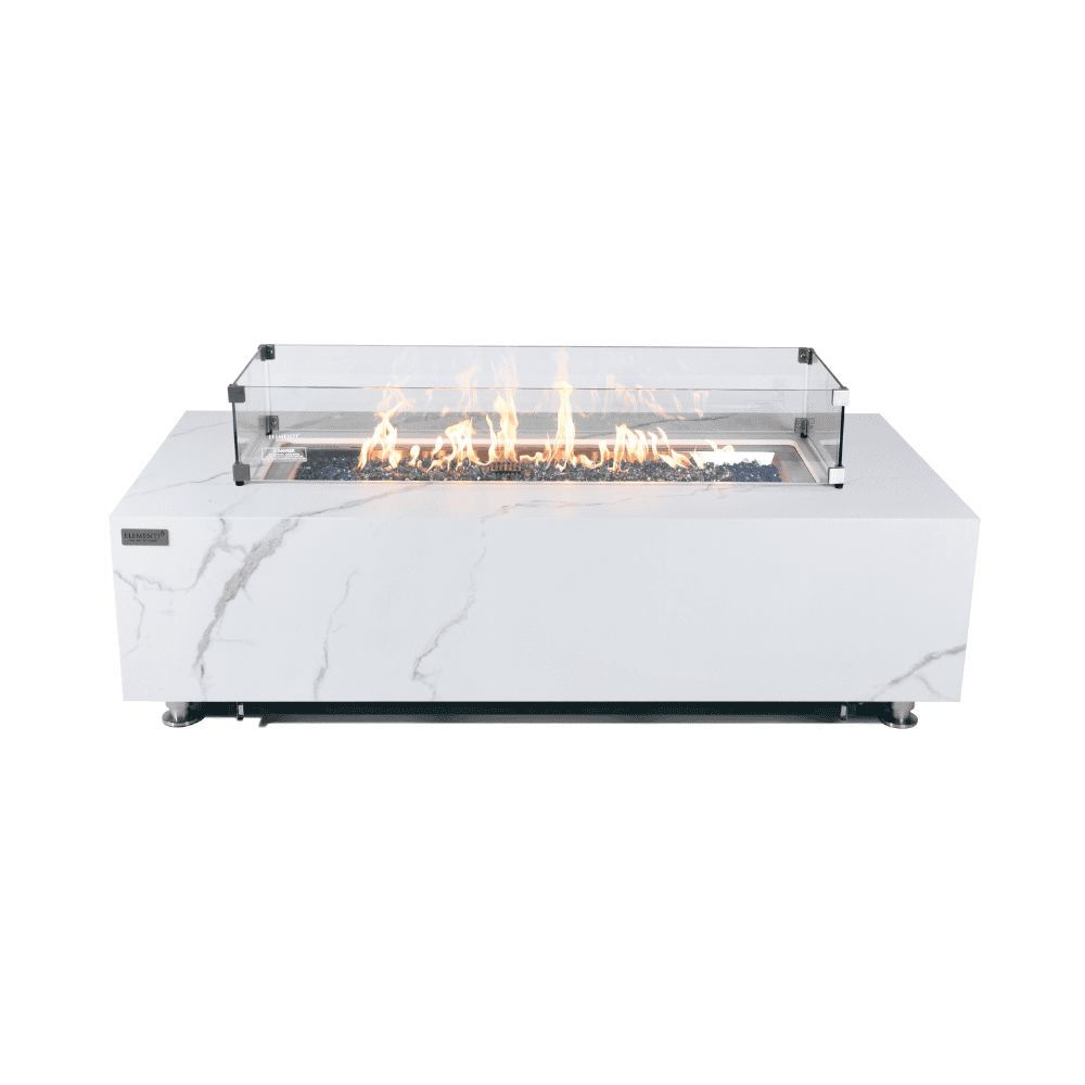 Boxhill's Carrara Marble Porcelain Outdoor Fire Table solo picture