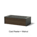 Alloy Finish: Cast Pewter + Walnut