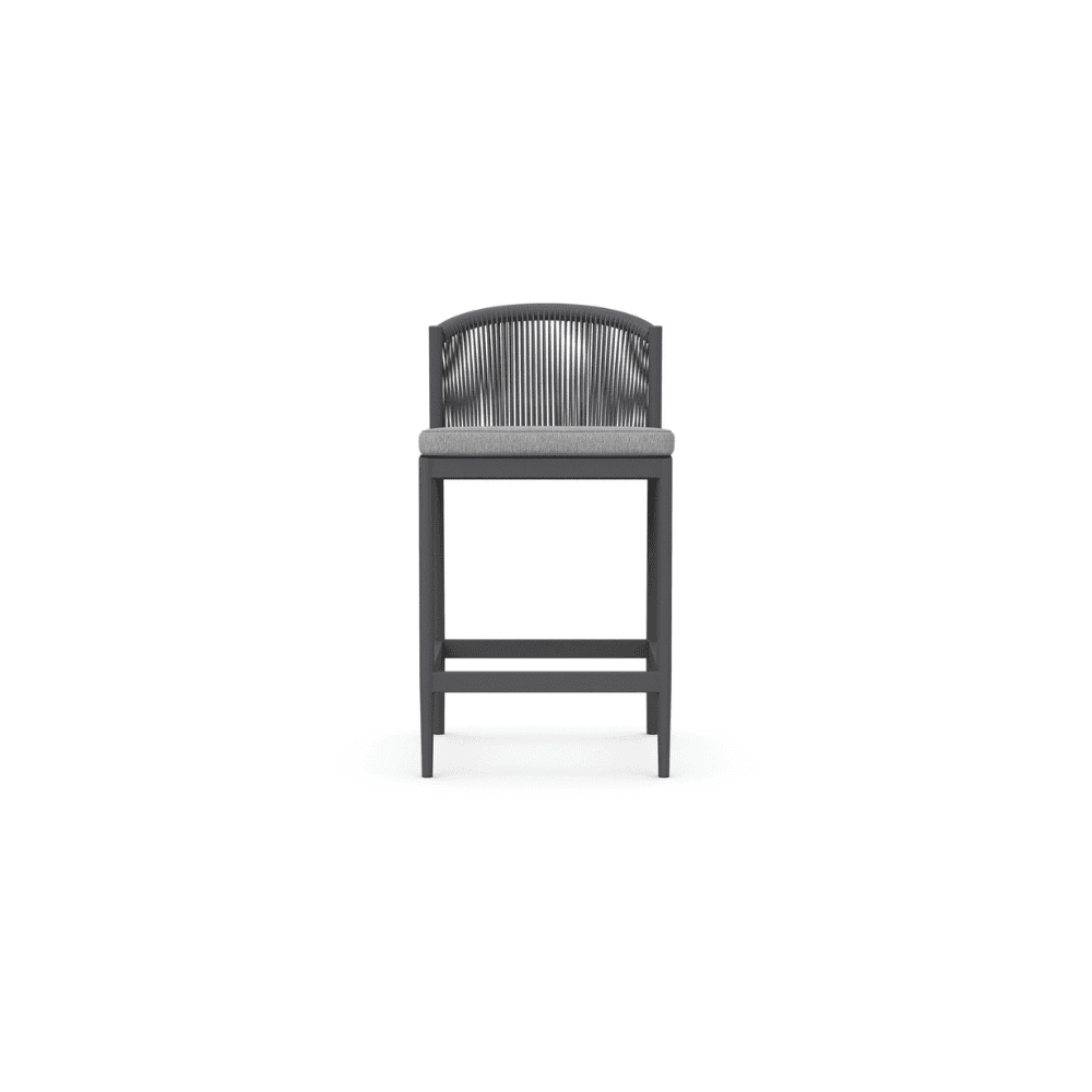 Boxhill's Catalina Outdoor Counter Stool Ash front view in white background