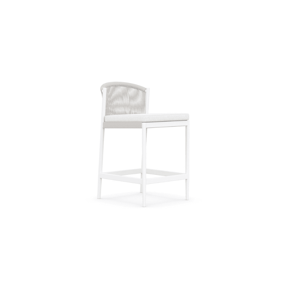 Boxhill's Catalina Outdoor Counter Stool Sand front side view in white background
