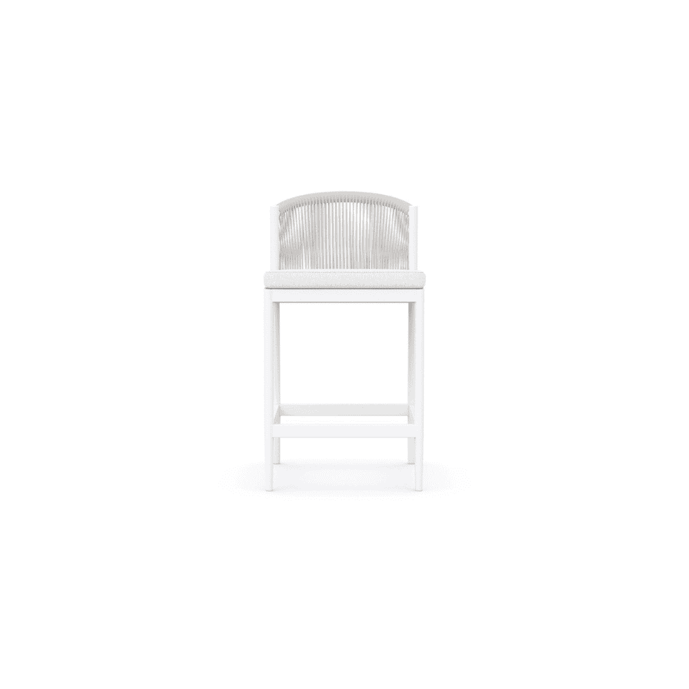 Boxhill's Catalina Outdoor Counter Stool Sand front view in white background