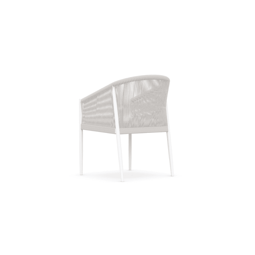 Boxhill's Catalina Outdoor Dining Chair Sand back side view in white background