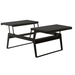 Boxhill's Chill-Out Coffee Table, Dual Heights Black, 2 sides up