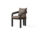 Dark brown modern outdoor armchair on a white background