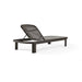 Modern outdoor chaise lounge with dark gray metal frame, with adjustable backrest on a white background