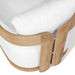 Chloe Outdoor Teak Swivel Lounge Chair Back