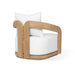 Chloe Outdoor Teak Swivel Lounge Chair Back