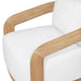 Chloe Outdoor Teak Swivel Lounge Chair Close up