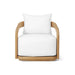 Chloe Outdoor Teak Swivel Lounge Chair Front