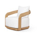 Chloe Outdoor Teak Swivel Lounge Chair Side