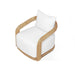 Chloe Outdoor Teak Swivel Lounge Chair Top view
