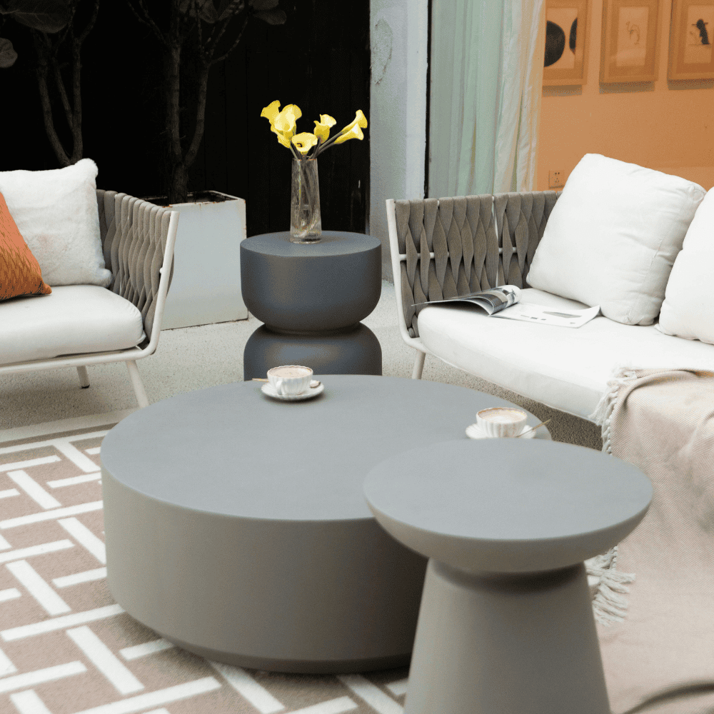 Boxhill's Chronos Outdoor Side Table lifestyle